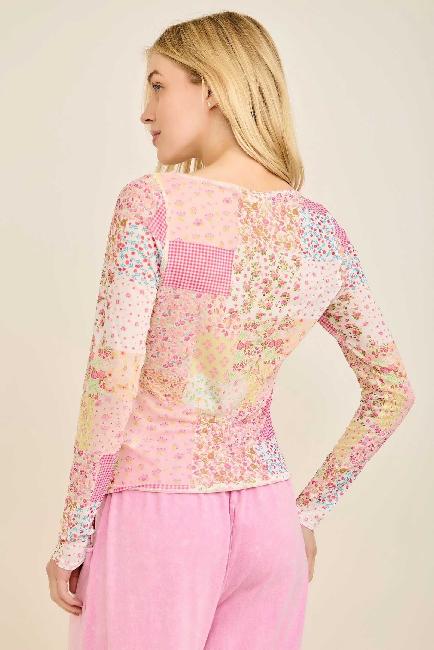 Blush & Bloom Sheer Top