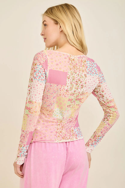 Blush & Bloom Sheer Top