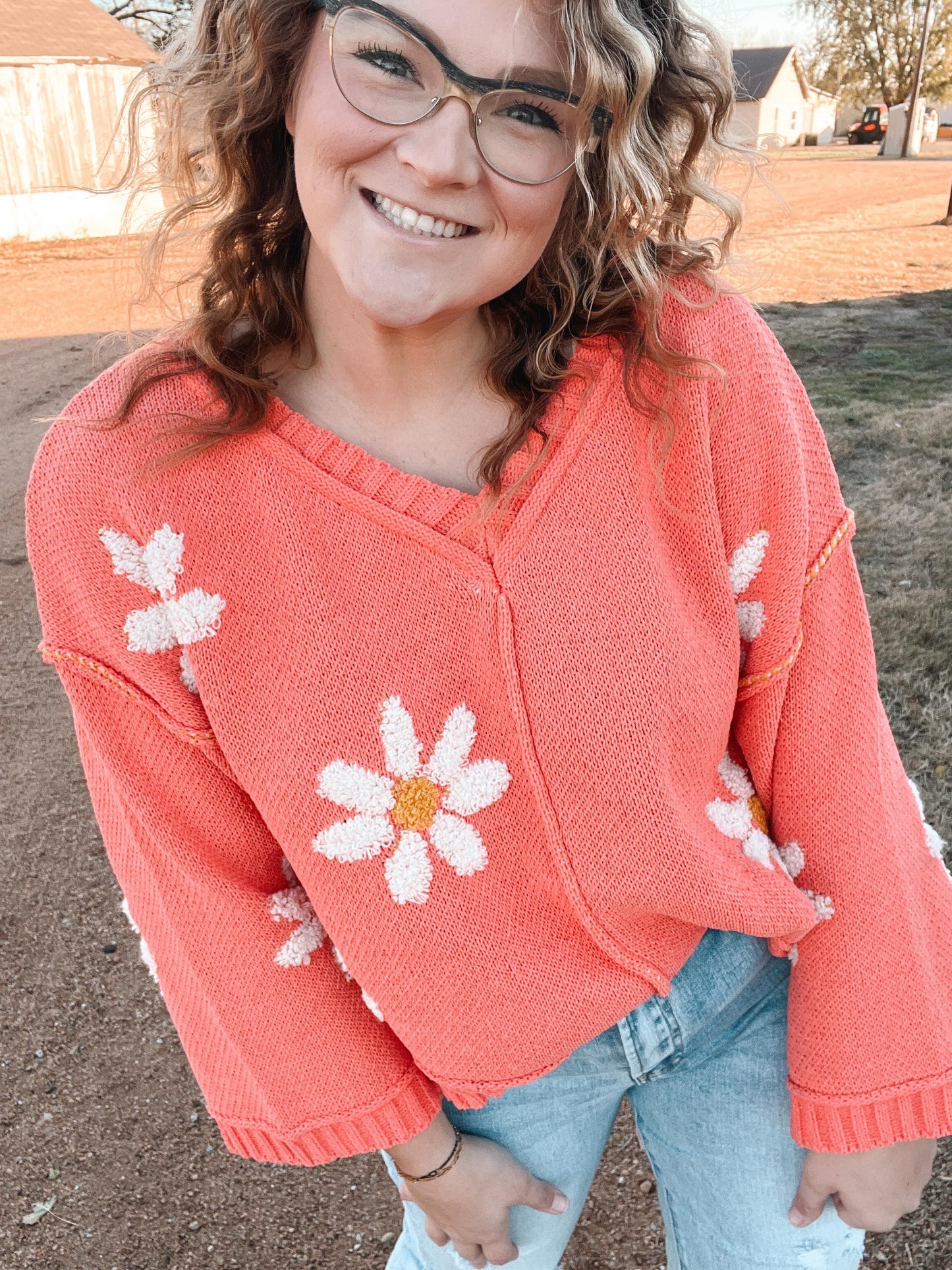 Flower Power Pullover Sweater