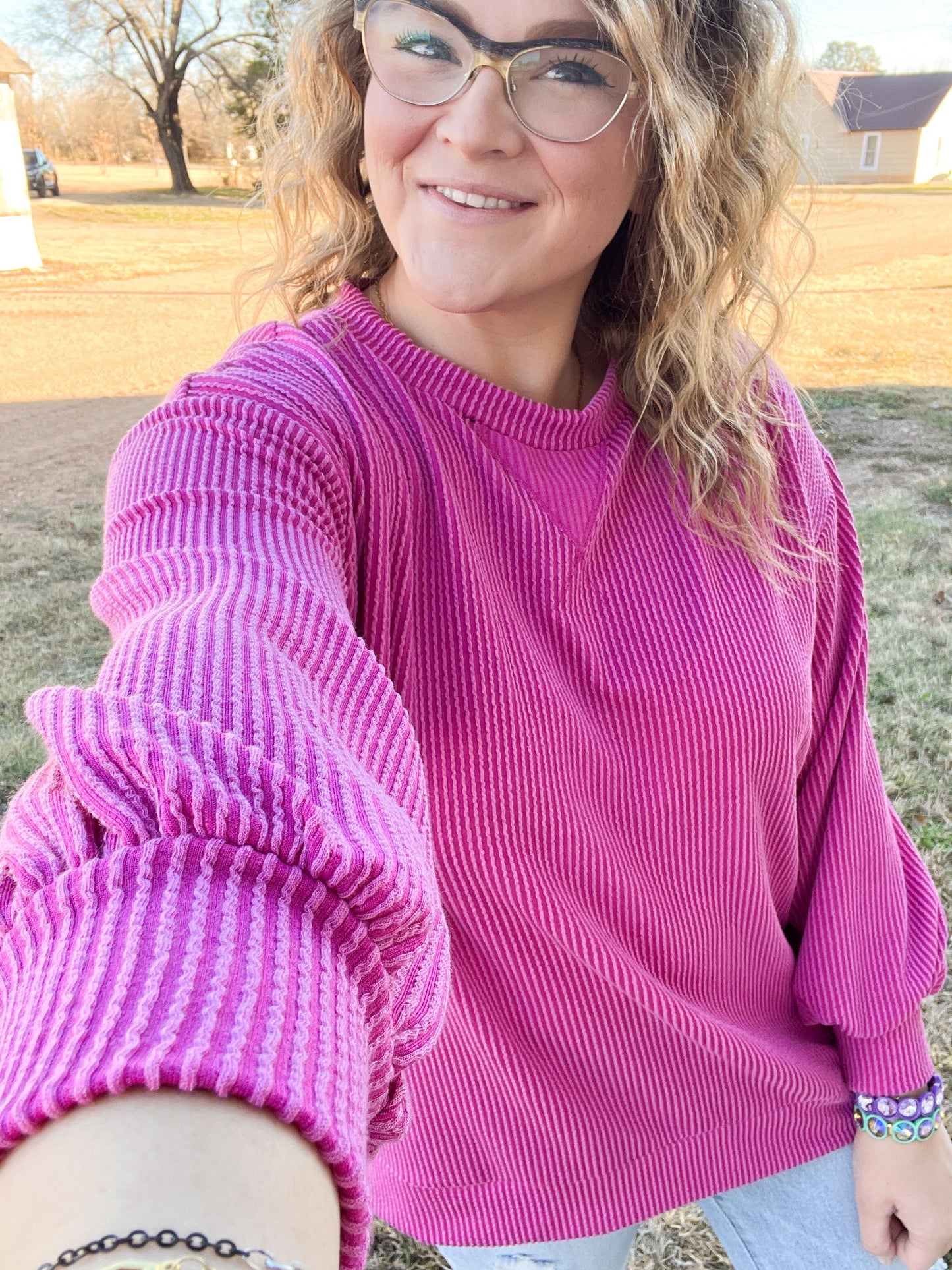 Ribbed Long Sleeve Top