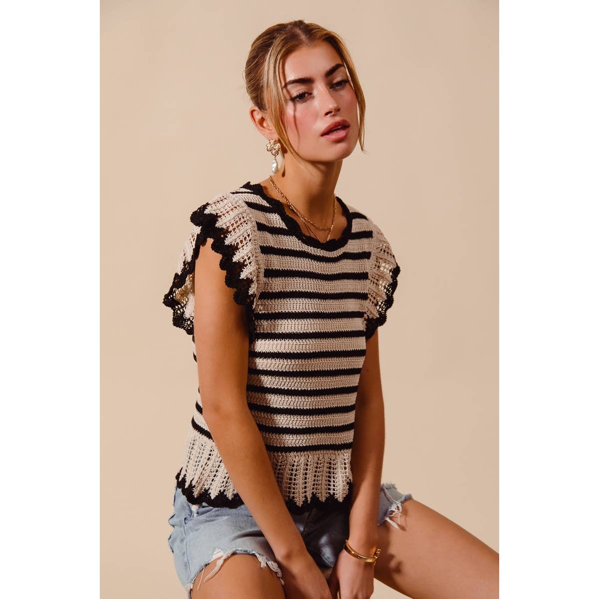 Soft Spoken Stripe Top