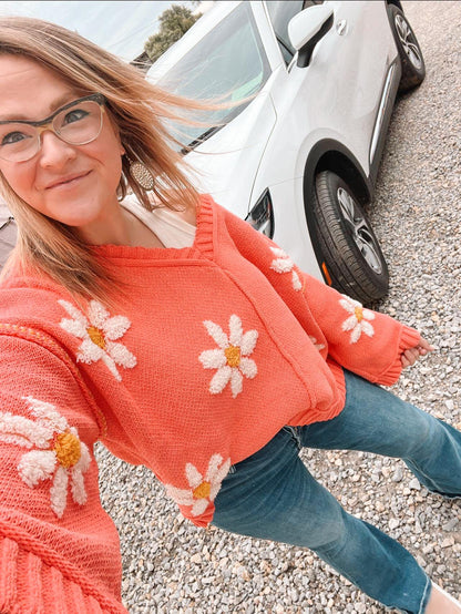 Flower Power Pullover Sweater