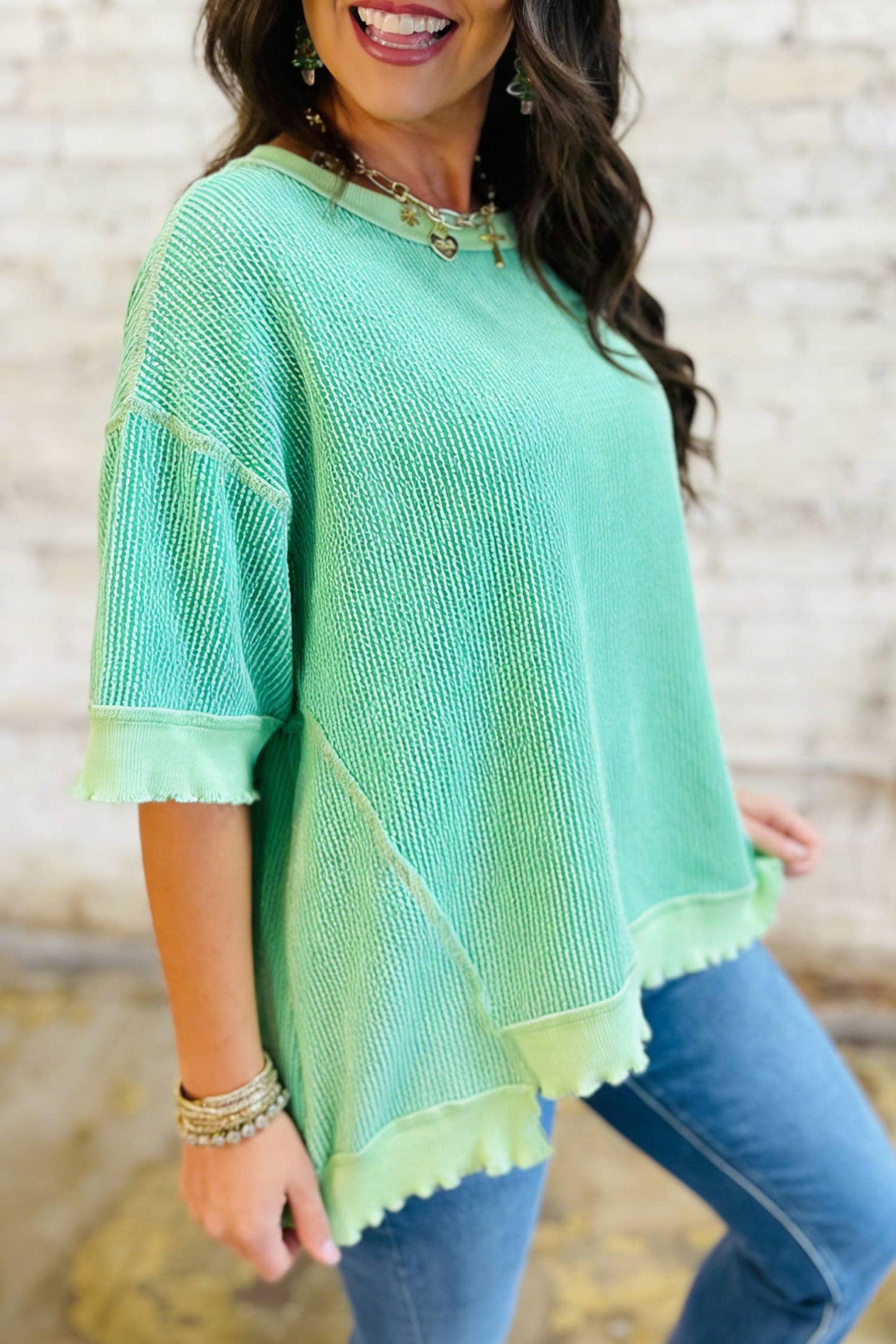 Lucky Girl Ribbed Top
