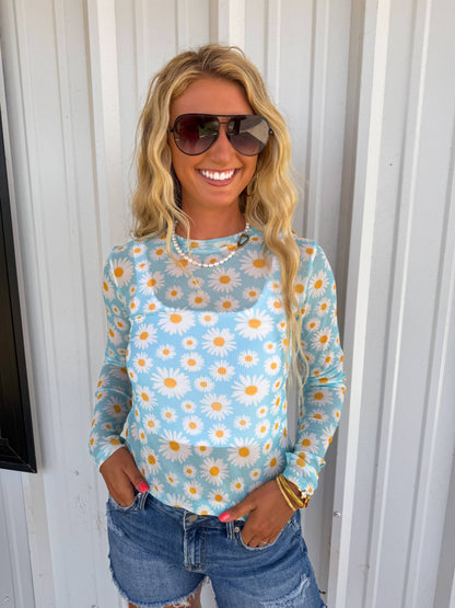 Blakeley Daisy Mesh Top