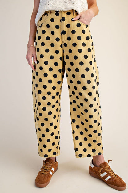 Game Day Polka Dot Barrel Jeans