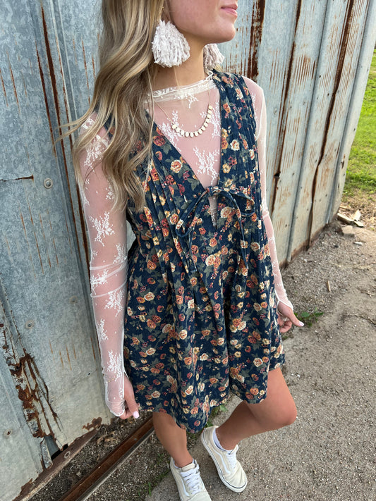 Rosebud Denim Romper