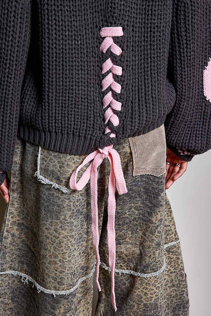 Olive Chenille Knit Sweater