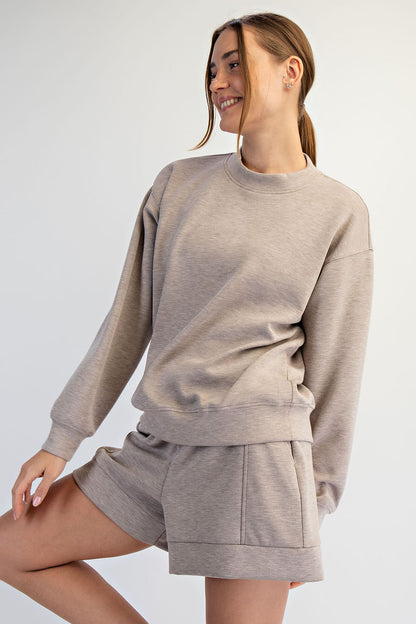 Modal Scuba Mock Neck Pullover