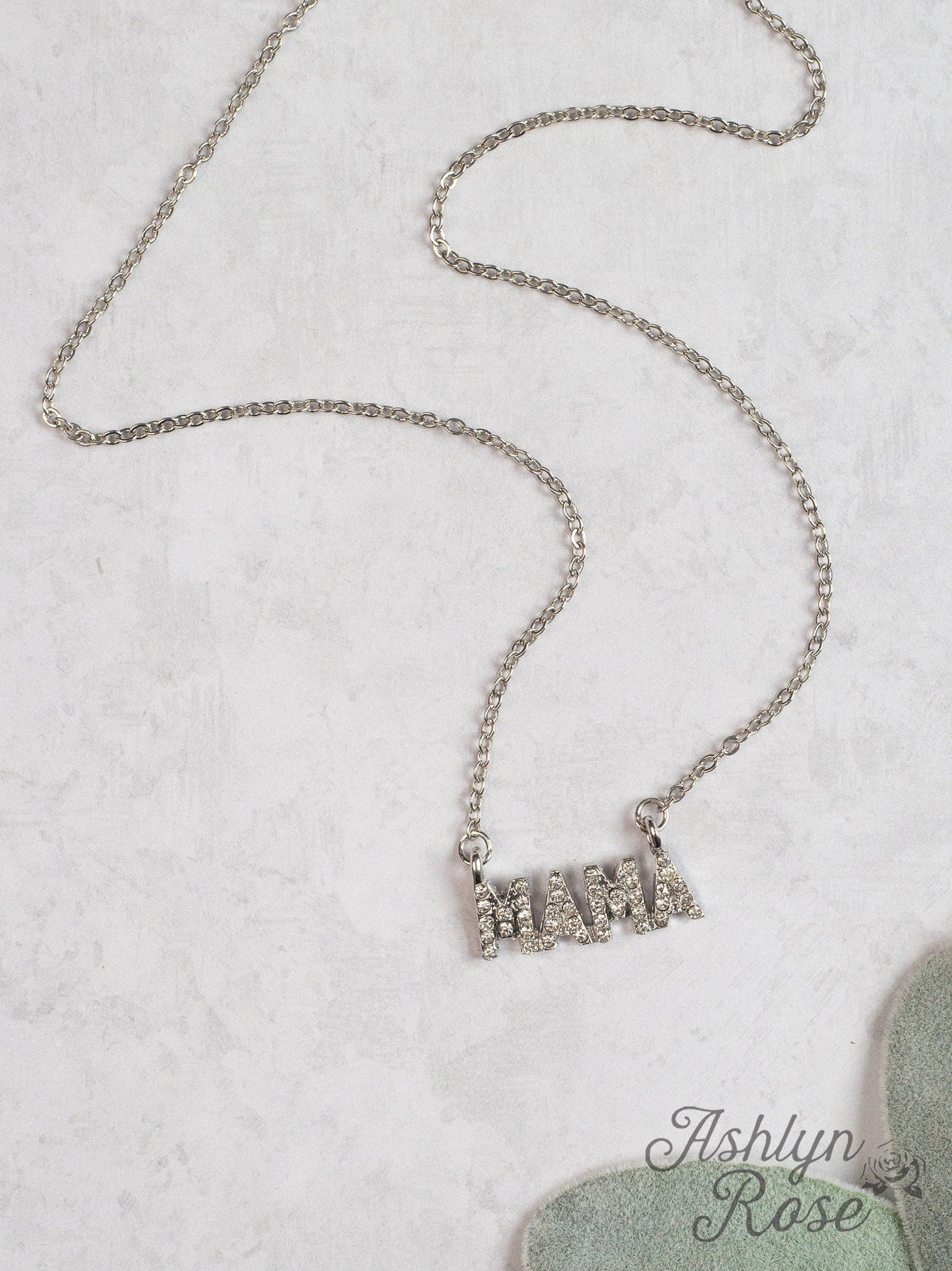 MAMA Rhinestone Necklace