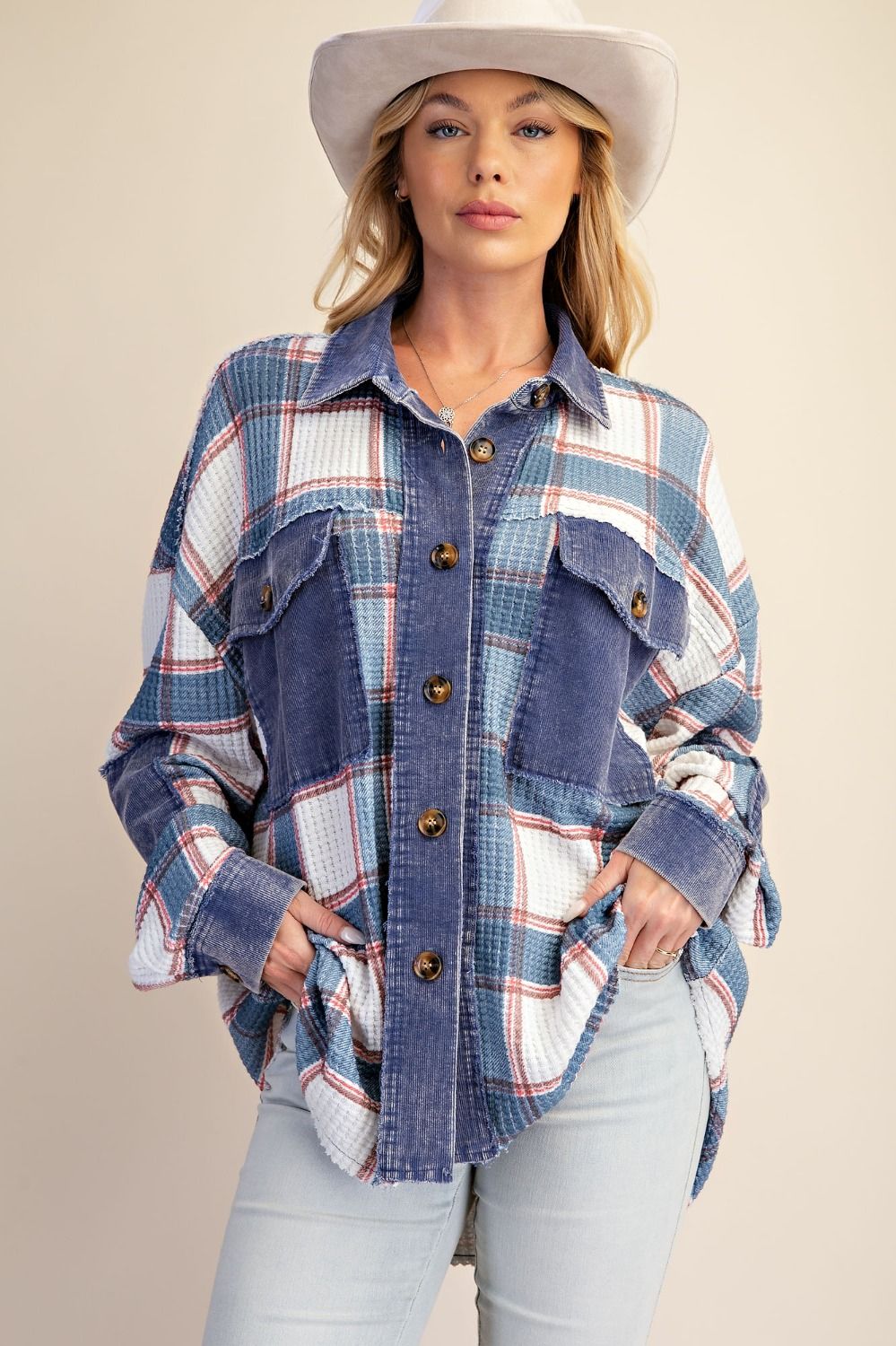 Plaid To Be Here Shacket