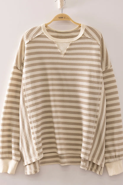 Stripe Waffle Top