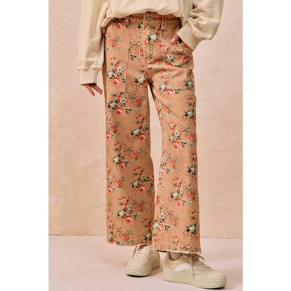 Cinnamon FLoral Denim Pants