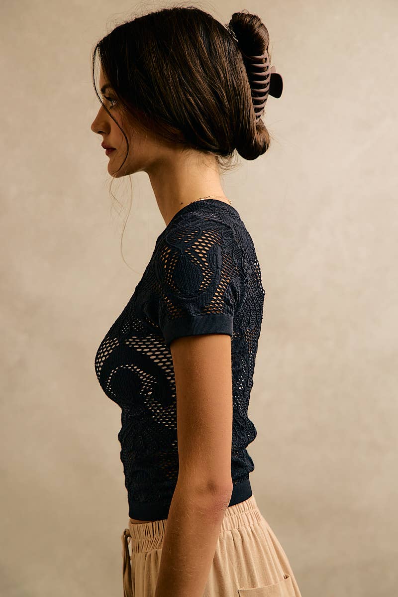 Botanical Belle Black Top