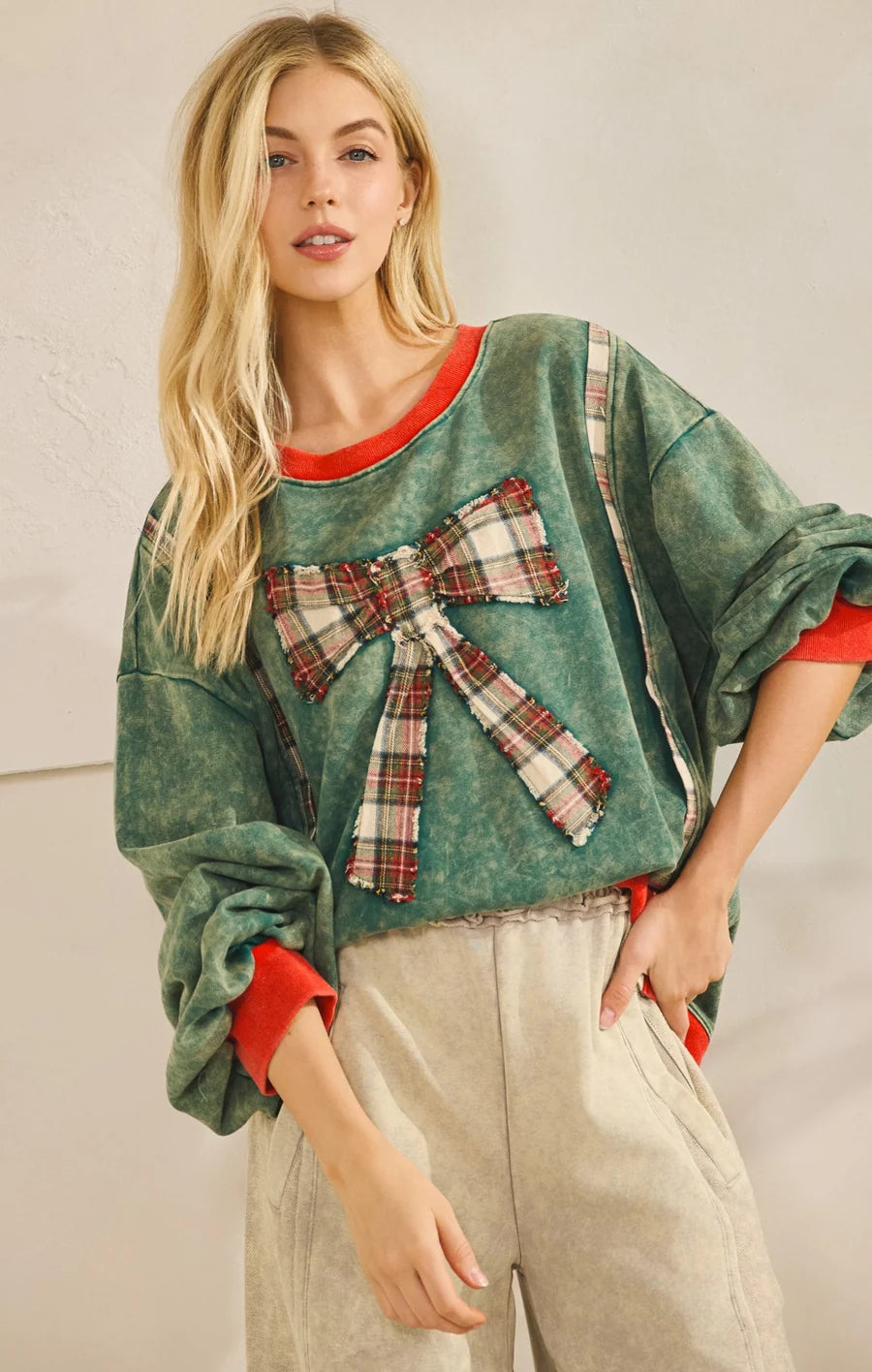Mineral Wash Holiday Bow Sets (2 colors)