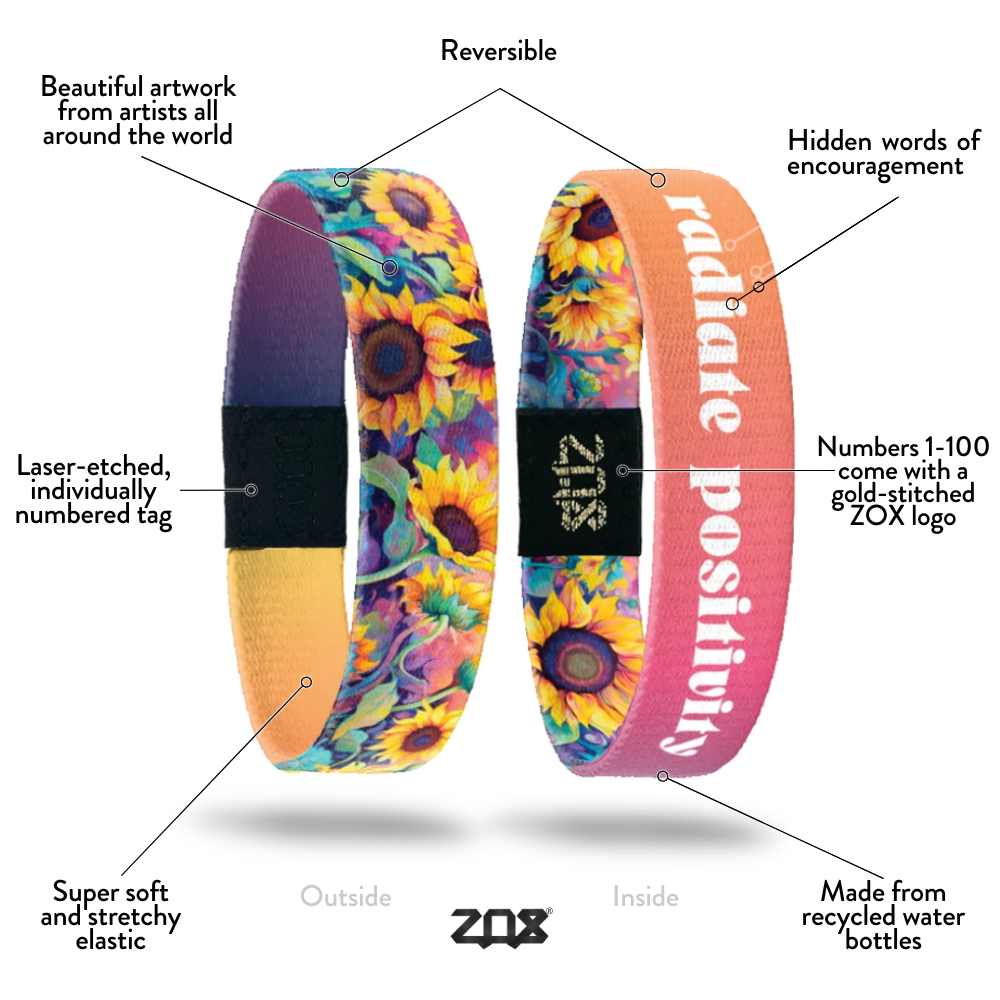 Radiate Positivity Interactive Affirmation Bracelet