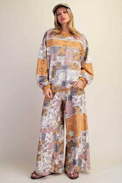 Mustard Memories Patchwork Pullover