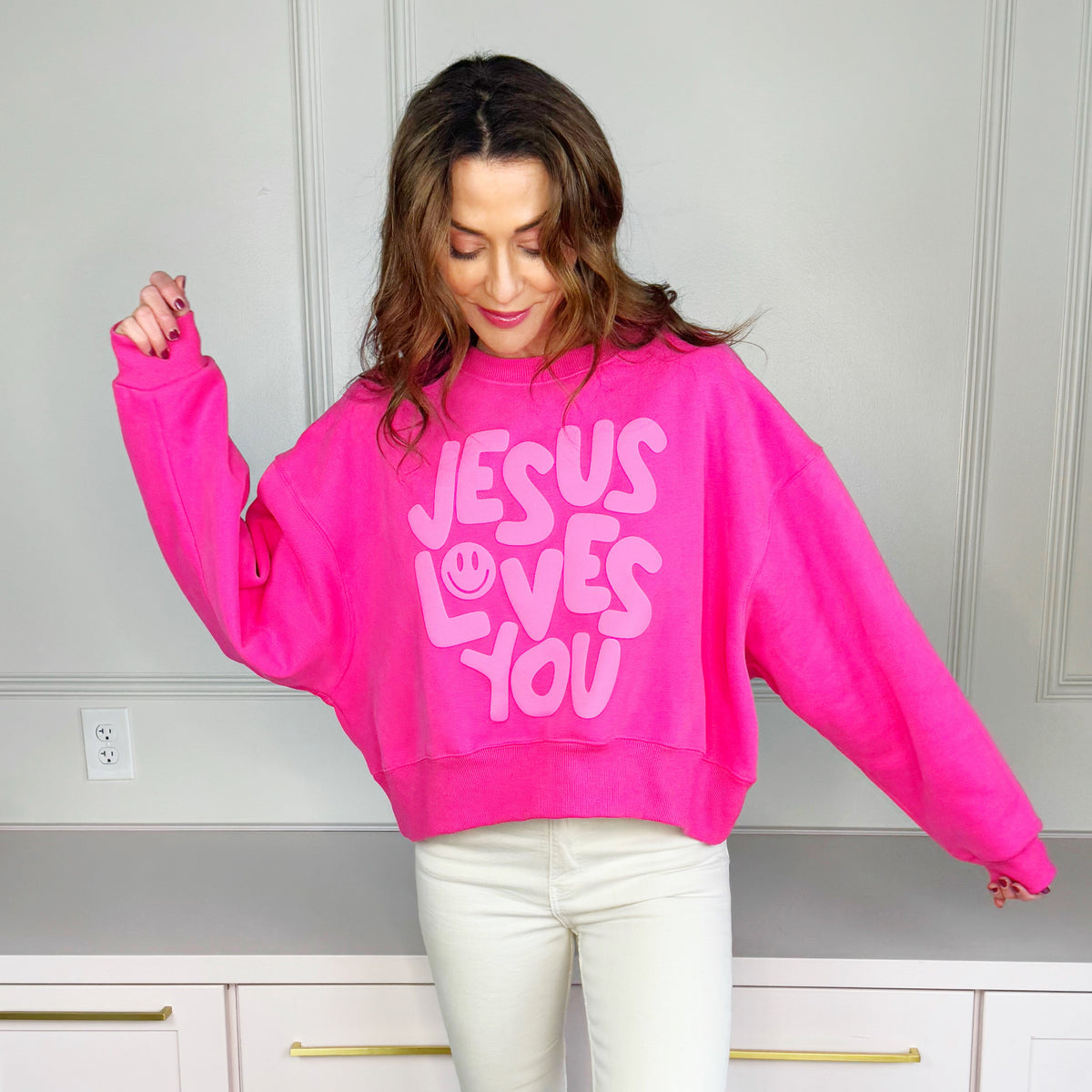 Jesus Loves You Puff Sweatshirt