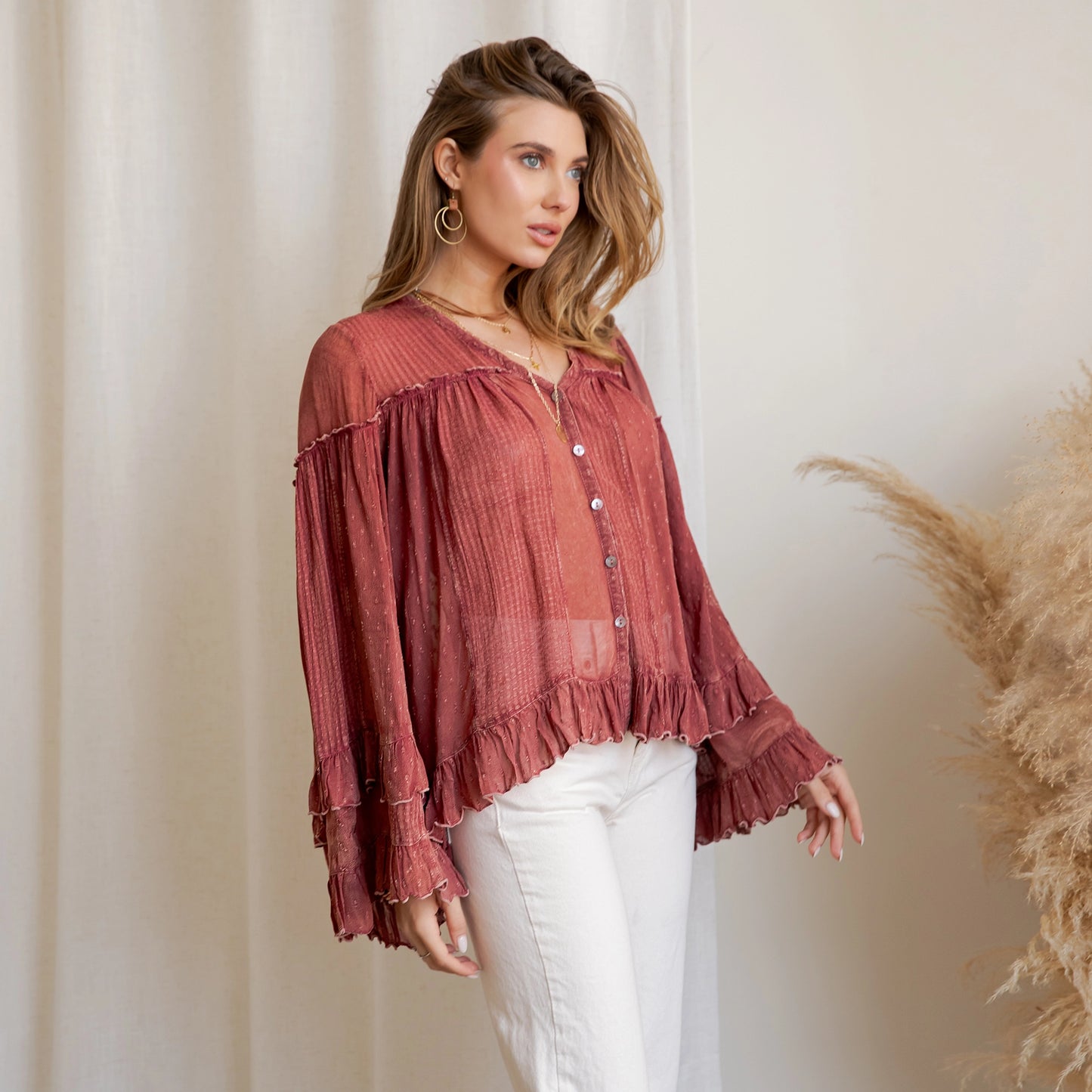 Dreamy Romance Sheer Blouse