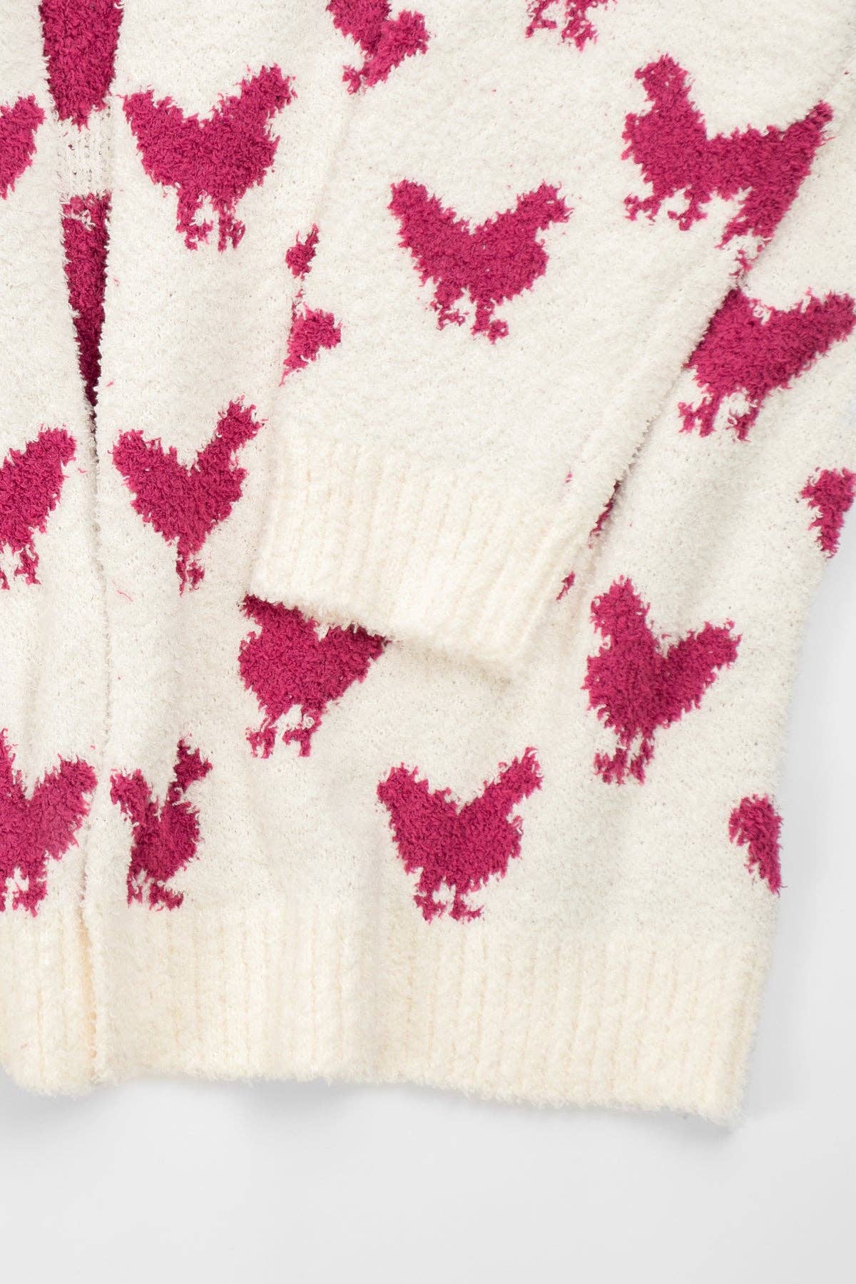 Pink Chicken Cloud Cardigan- Reversible