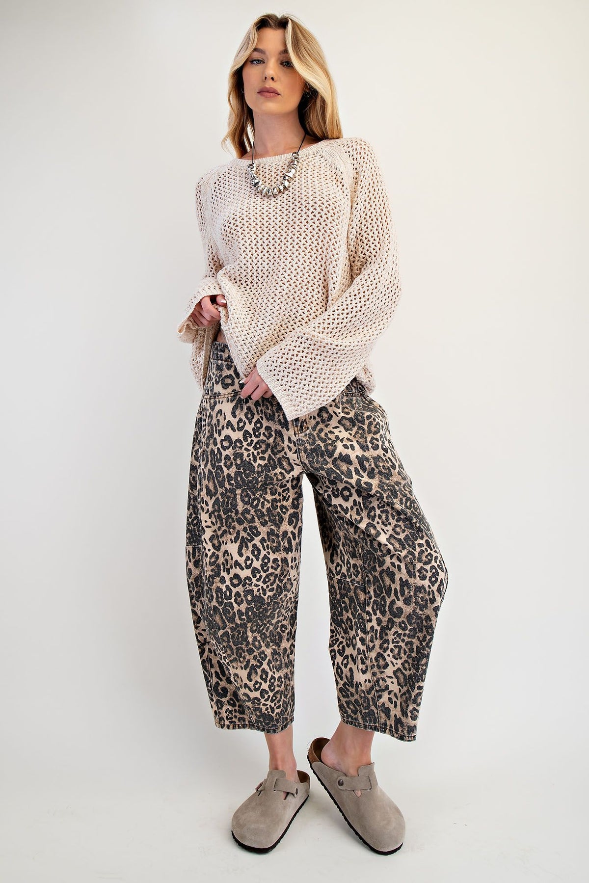 Untamed Leopard Barrel Jeans