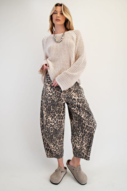 Untamed Leopard Barrel Jeans