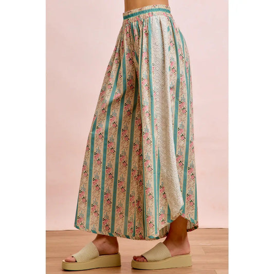 Floral Eyelet Vintage Pants