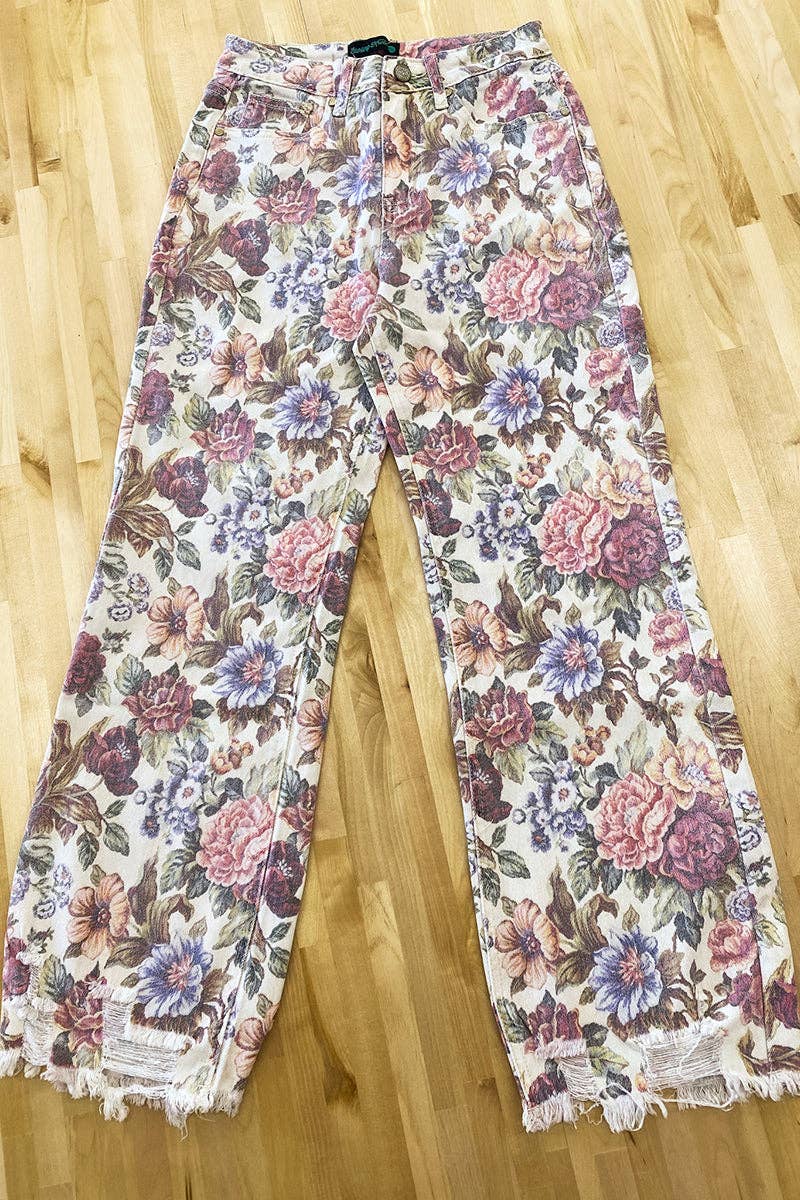 Vintage Floral Jeans