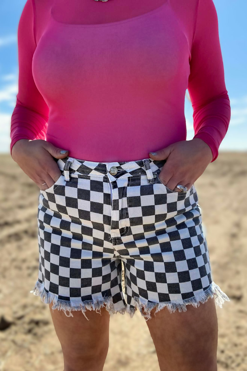Checkered Creek Denim Shorts