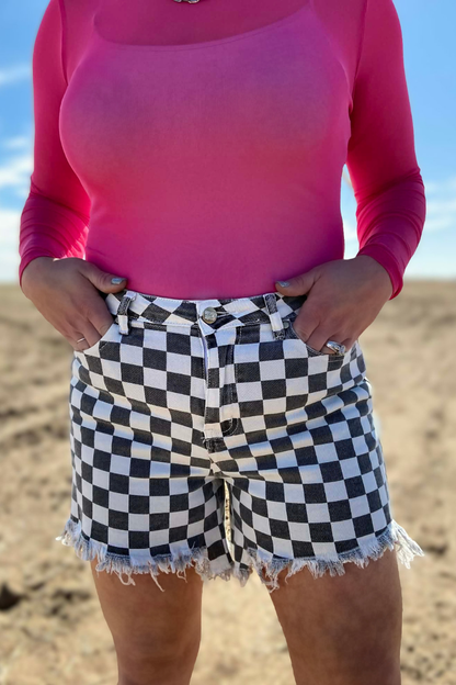 Checkered Creek Denim Shorts