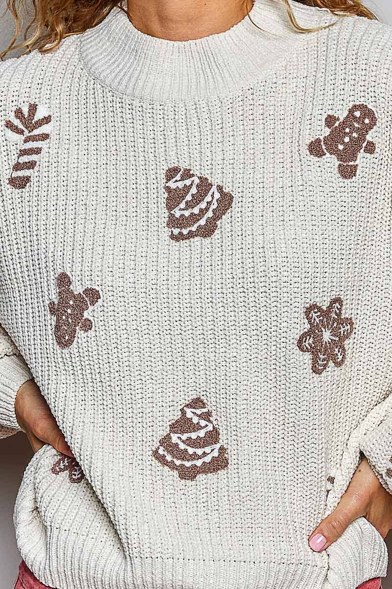 Ginger Bread Kisses Sweater Top