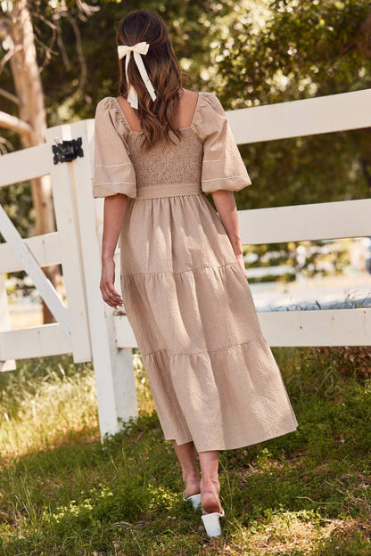 Textured Midi Dress
