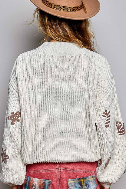 Ginger Bread Kisses Sweater Top