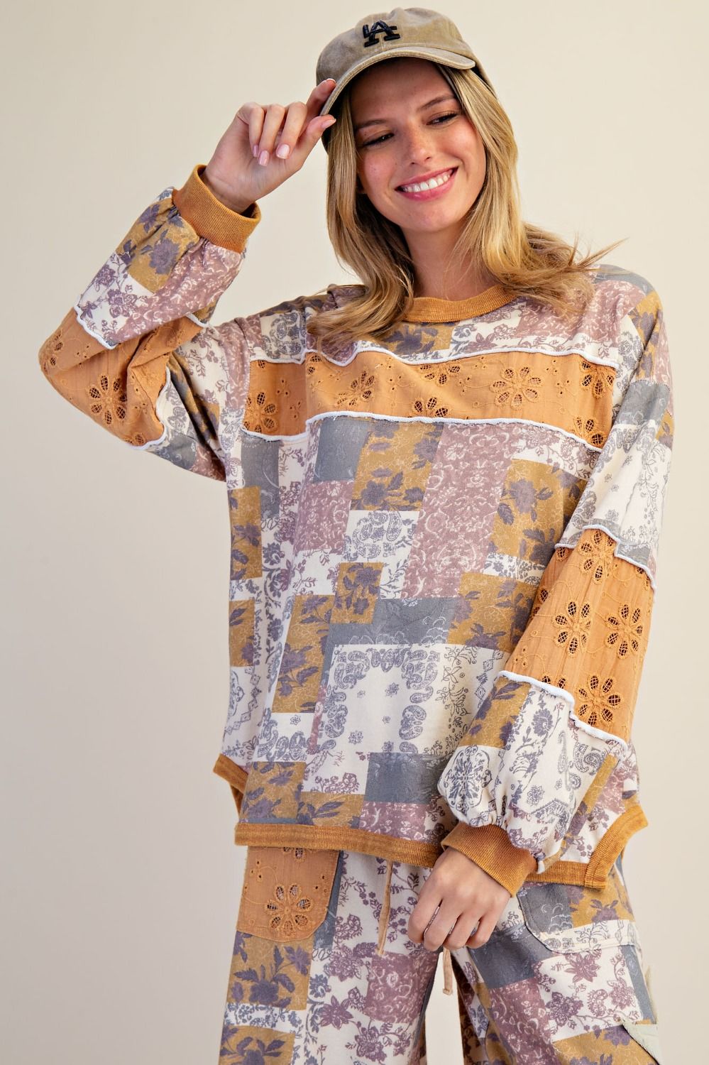 Mustard Memories Patchwork Pullover