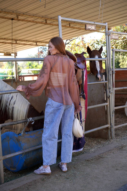Fleur De Chic Barrel Jeans