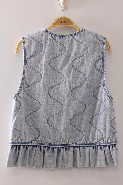Natalie Tie Puff Vest
