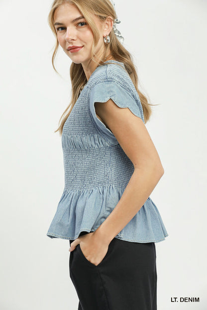 Light Wash Darling Top