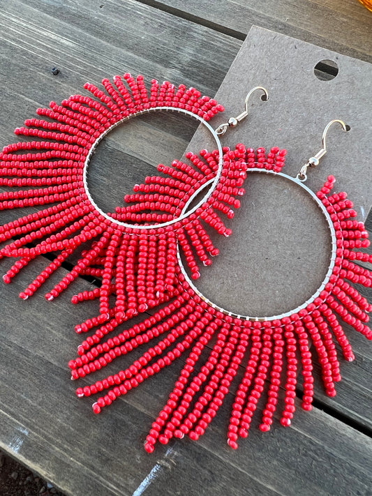 Cardinal Earrings