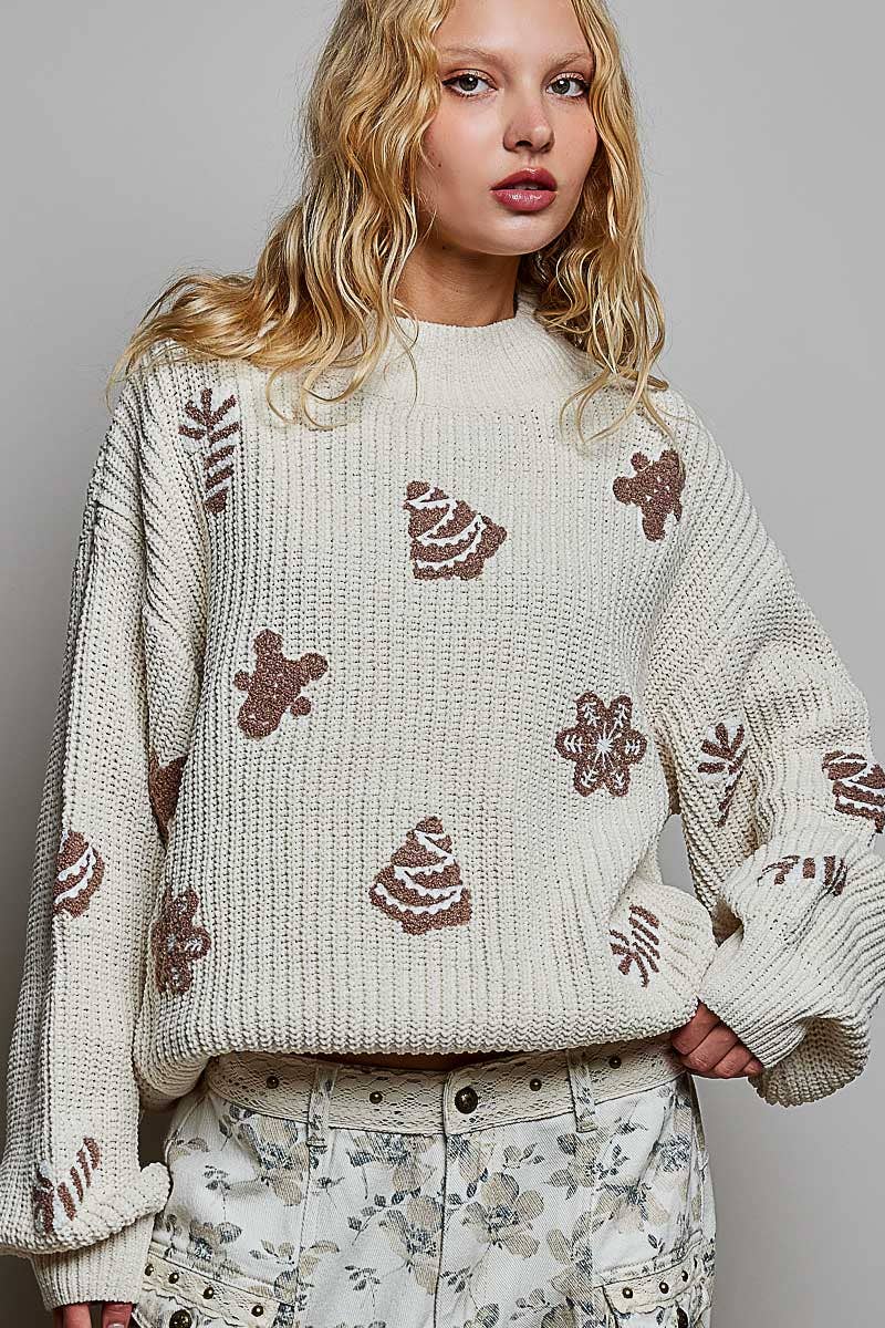 Ginger Bread Kisses Sweater Top