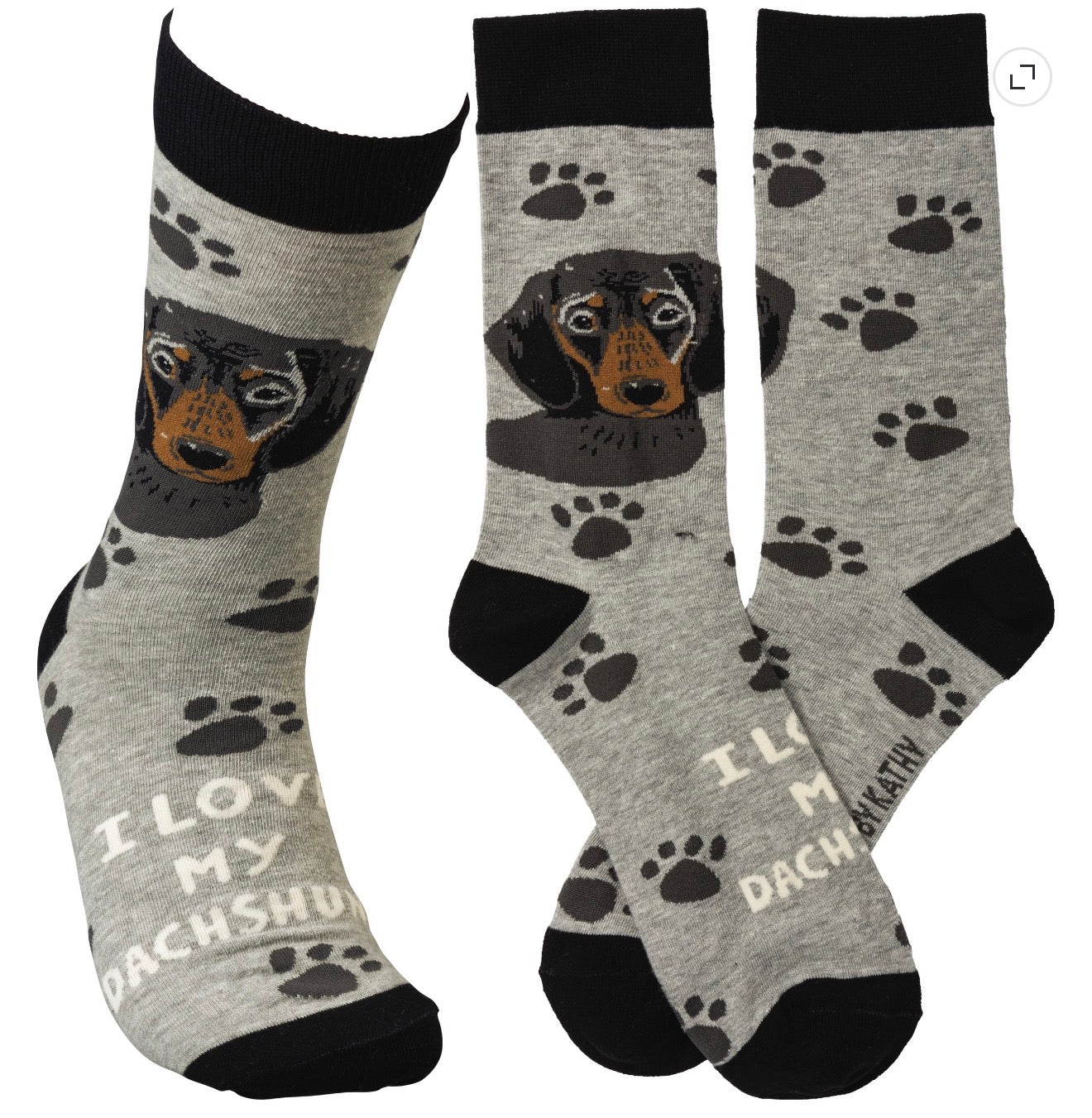 I Love My Dachshund Socks