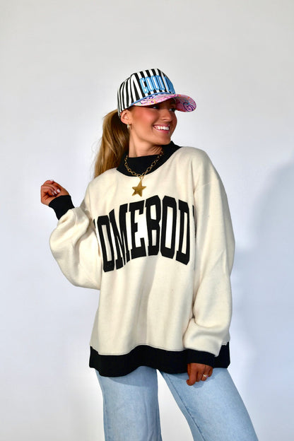 HOMEBODY Reversible Mock Neck Sweatshirt