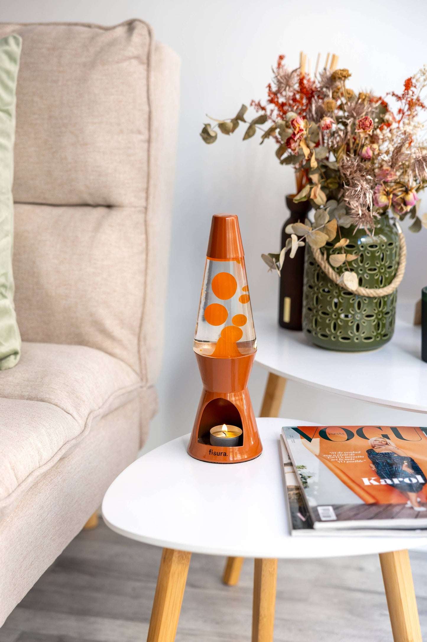 Terracotta Lava Candle Lamp