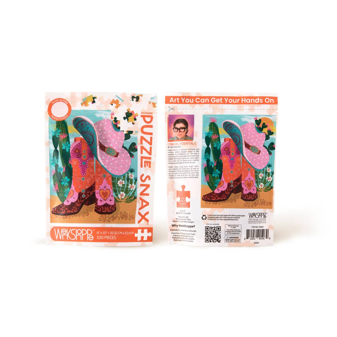 Cowgirl Essentials 100 Piece Puzzle Snax, Mother's Day Gift