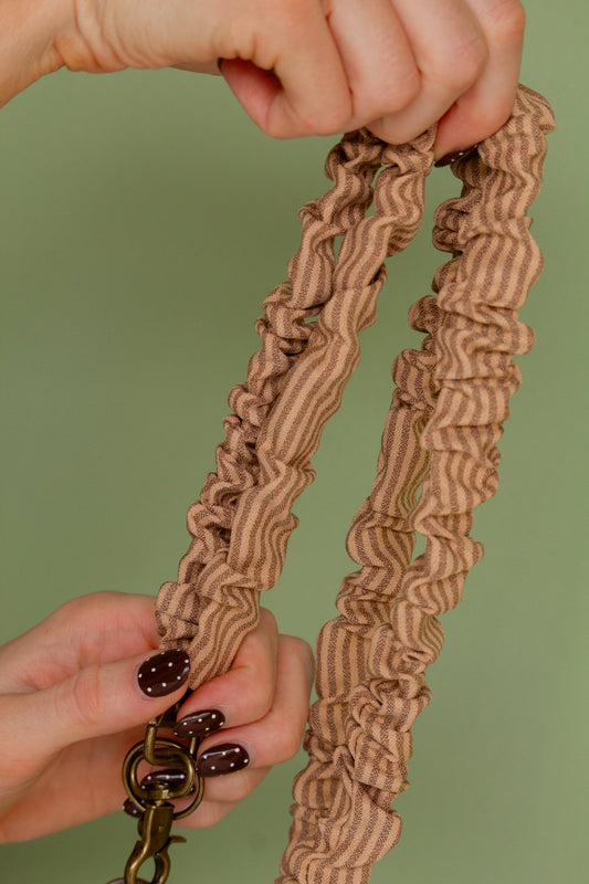 Coffee Striped Lanyard