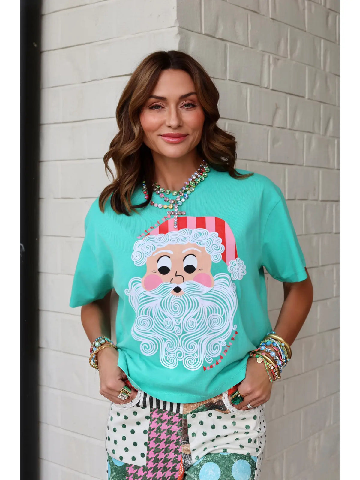 Big Fan Of The Bearded Jolly Guy Crop Tee