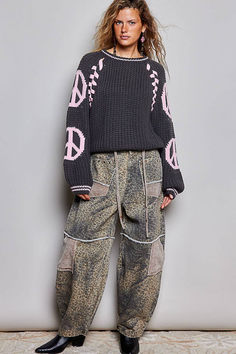 Olive Chenille Knit Sweater