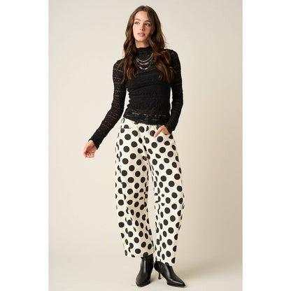 Polka Dot Barrel Jeans