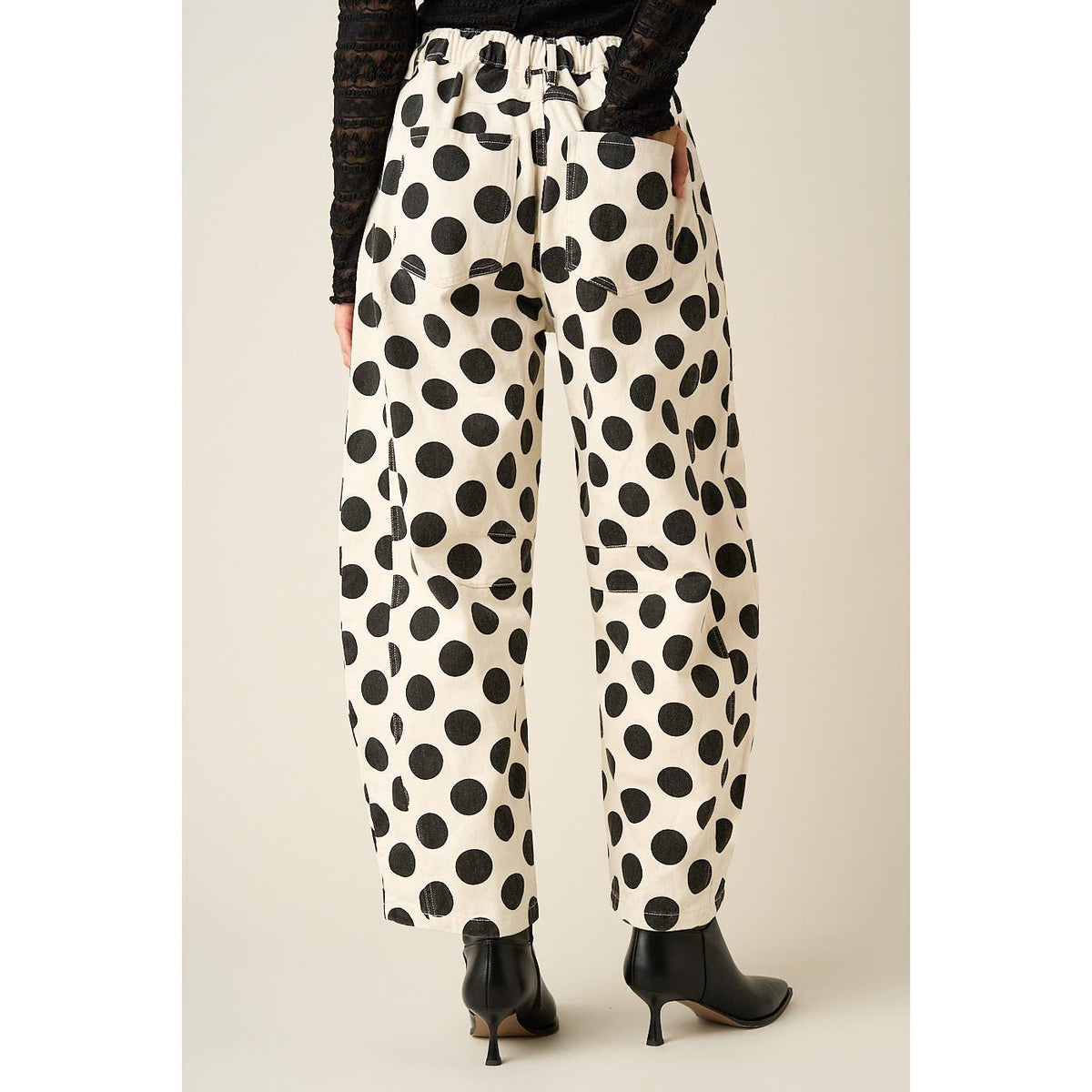Polka Dot Barrel Jeans