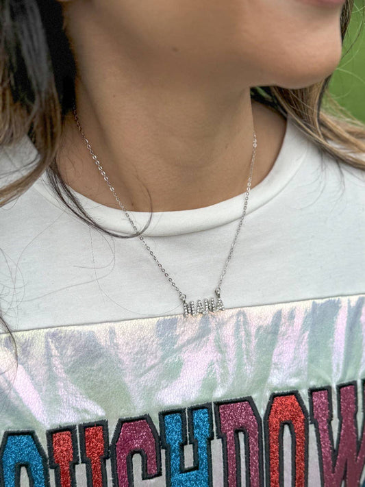 MAMA Rhinestone Necklace