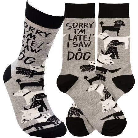 Sorry I’m Late! I Saw A Dog Socks