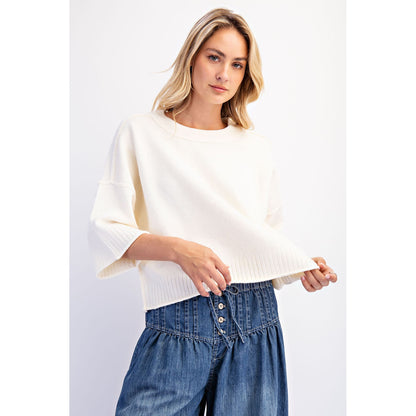 Goldie Oversized Crew Neck Sweater (2 Colors)